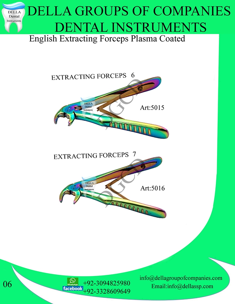 English Extracting Forceps Plasma Coated